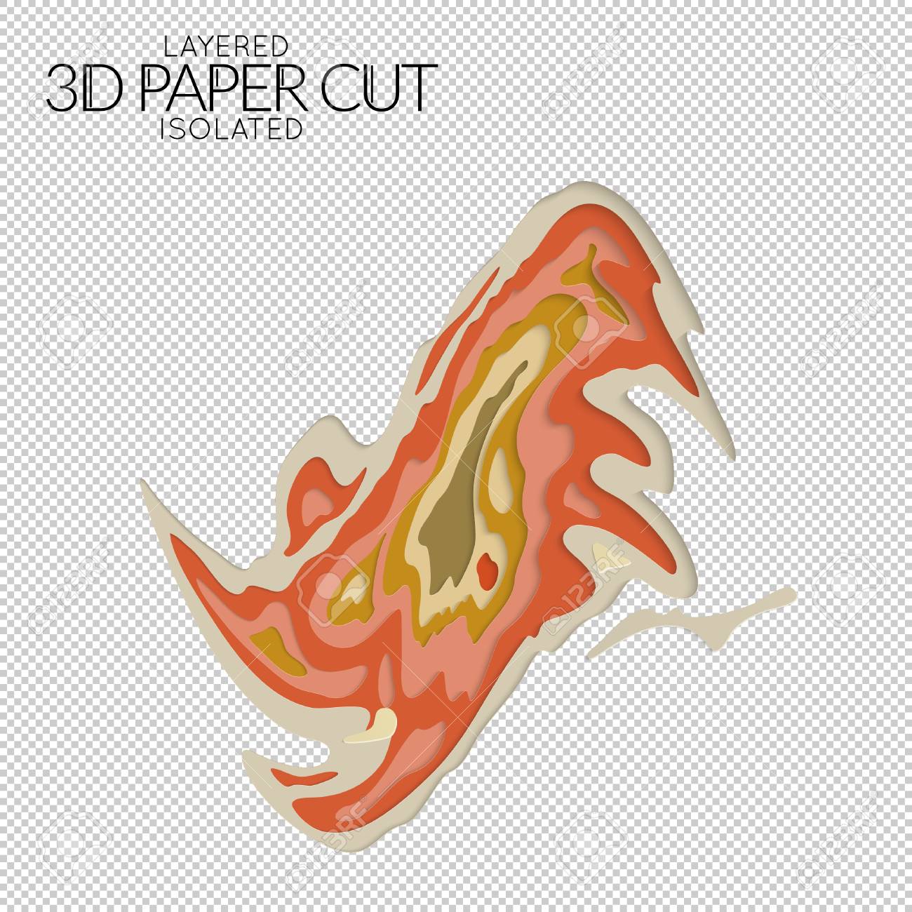 Download Abstract 3d Paper Cut Art Shape Vector Paper Cut Layers Create Royalty Free Cliparts Vectors And Stock Illustration Image 96516781