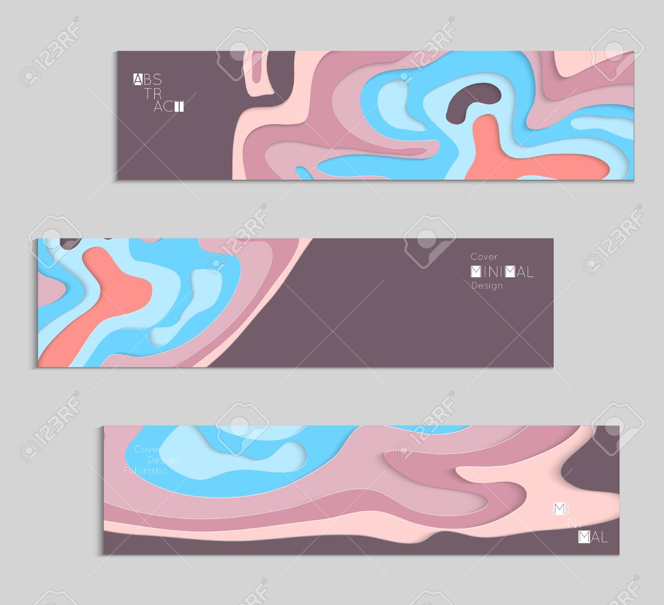 Download Abstract Banner Template With 3d Paper Cut Art Vector Paper Cut Layers Create Topography Map Concept Or Smooth Origami Paper Carving Craft Wavy Layered Material Design Paper Art Poster Royalty Free Cliparts