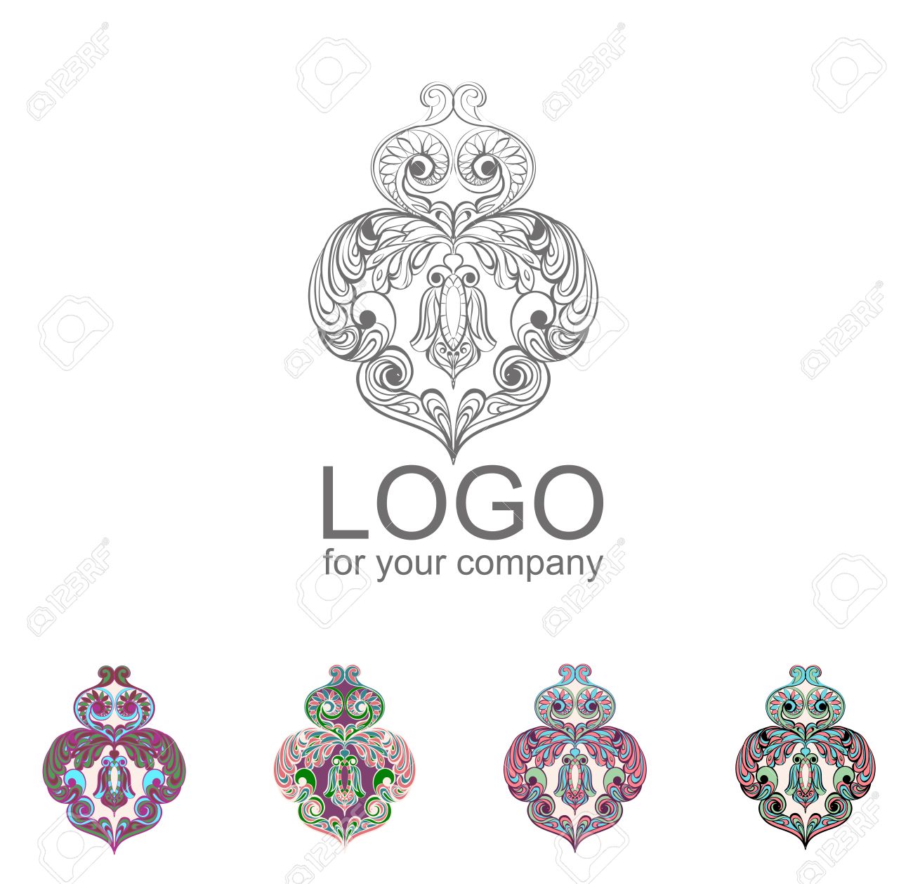 bird wings abstract vector logo design template flying owl icon
