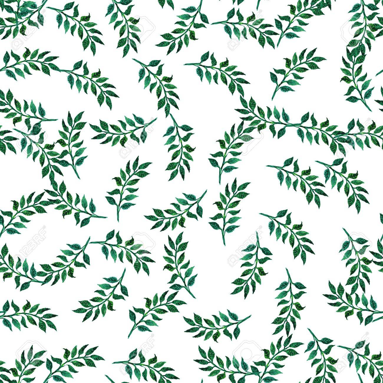 Beautiful Nature Background Seamless Pattern With Herbs And Leaves Floral Seamless Pattern With Summer Or Spring Herbs And Leaves Stylish Trendy Wallpaper Stock Photo Picture And Royalty Free Image Image