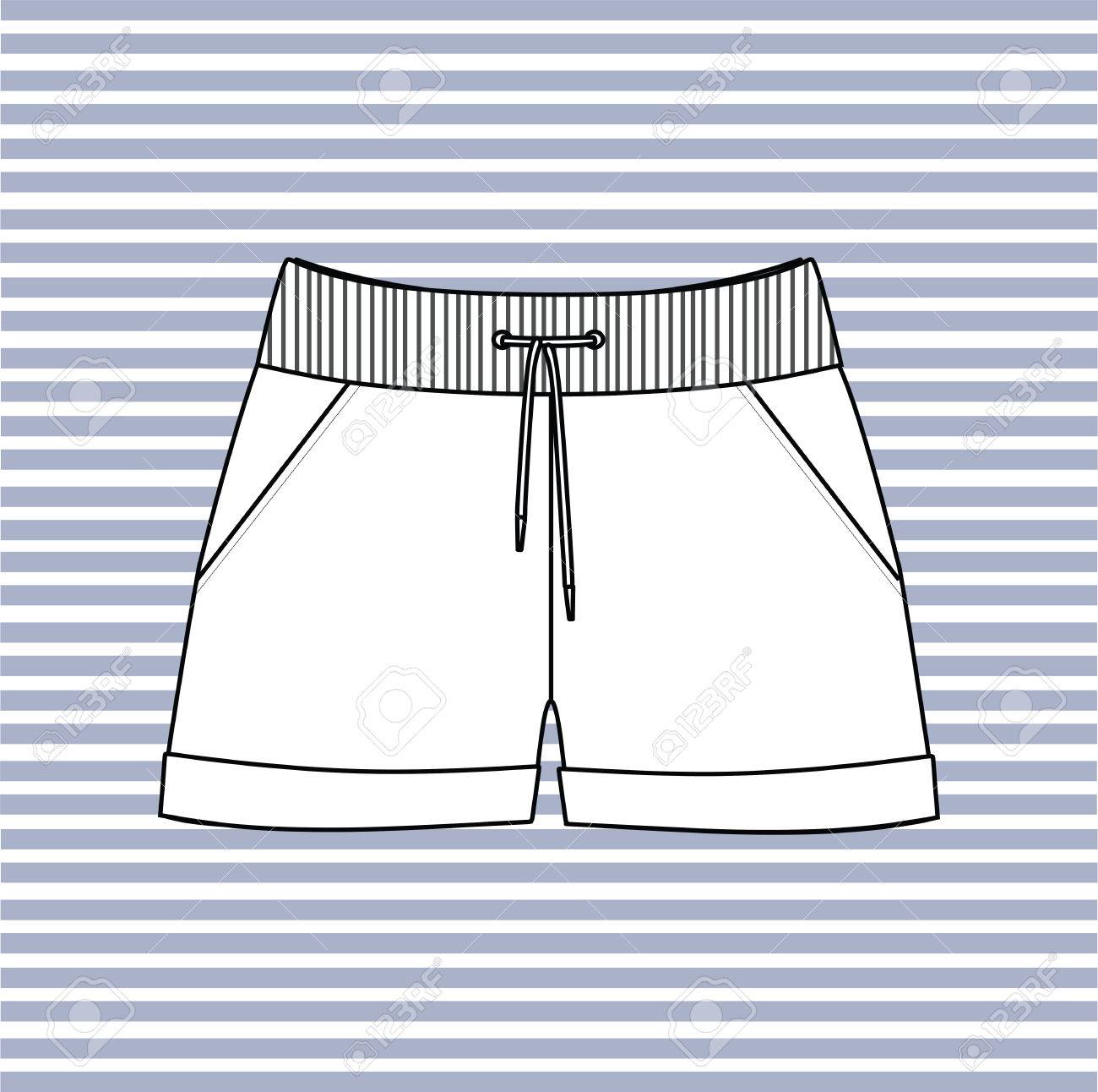 ladies shorts vector