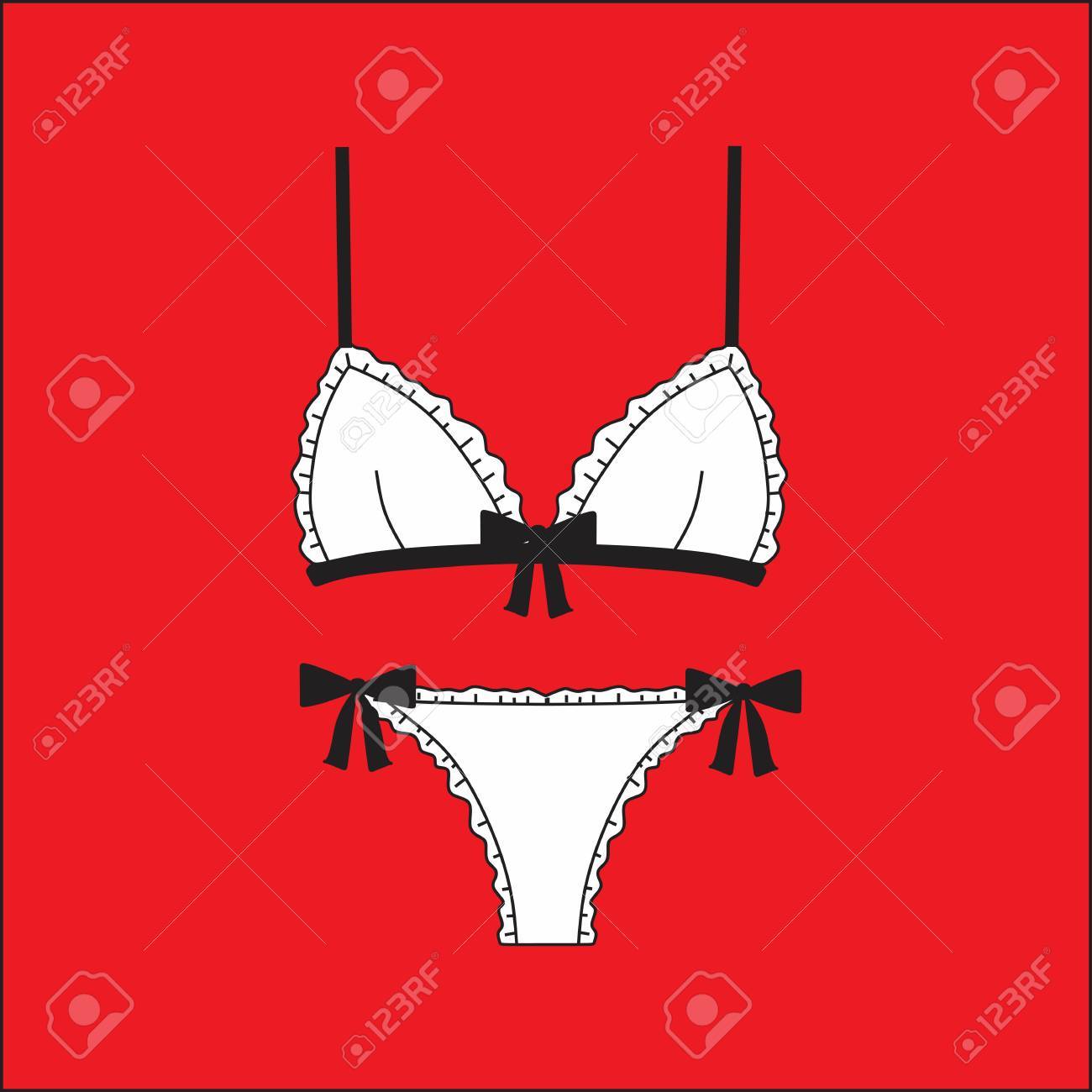 Дамское белье Трусики И Бюстгальтер Для Женщин Обращается Вектор. Дамское Белье. Нижнее  Белье Клипарты, SVG, векторы, и Набор Иллюстраций Без Оплаты Отчислений.  Image 59882709
