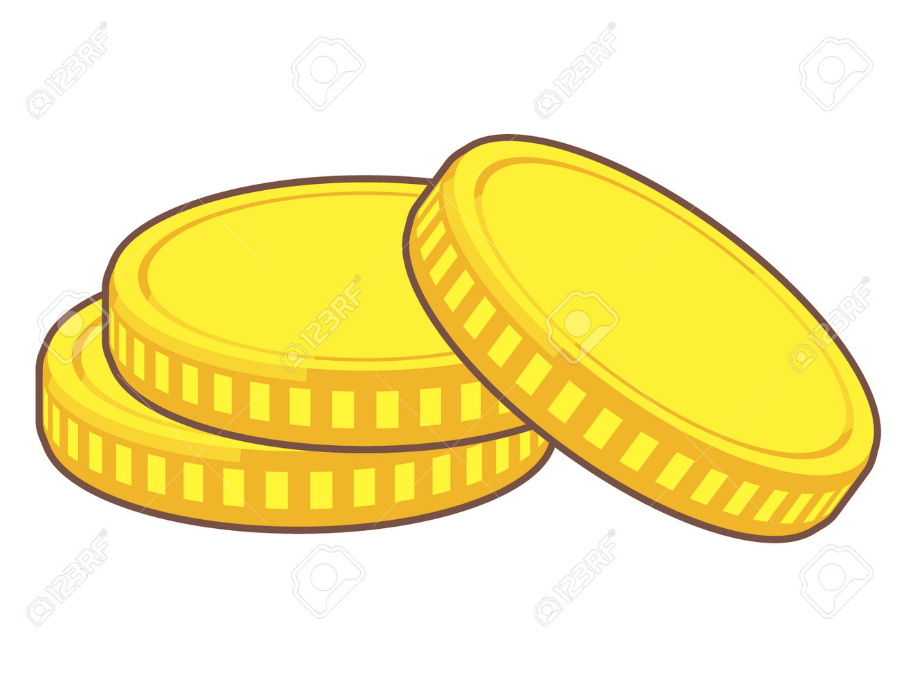 コインイラストのイラスト素材・ベクター Image 208348525