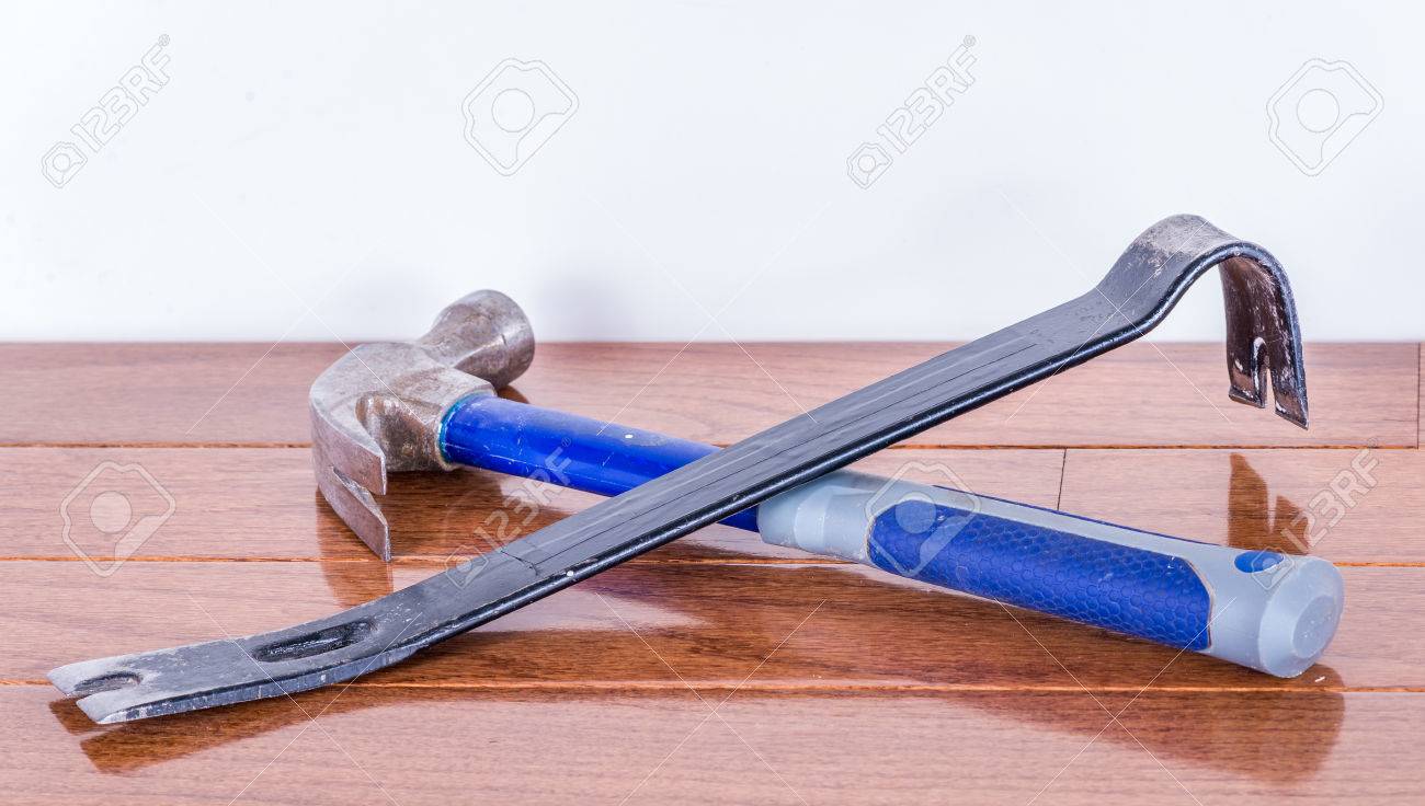Hardwood Floor And Installation Tools Stock Photo Picture And