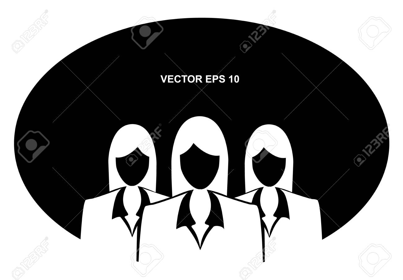 人々 のアイコンを前景のリーダーとのビジネス人々 のグループ のイラスト素材 ベクタ Image