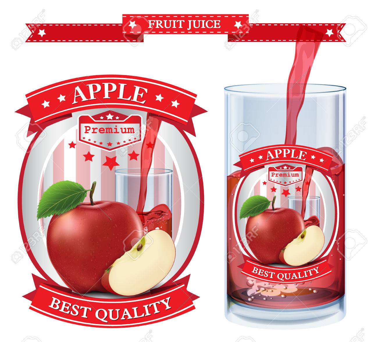 fruit juice label visual