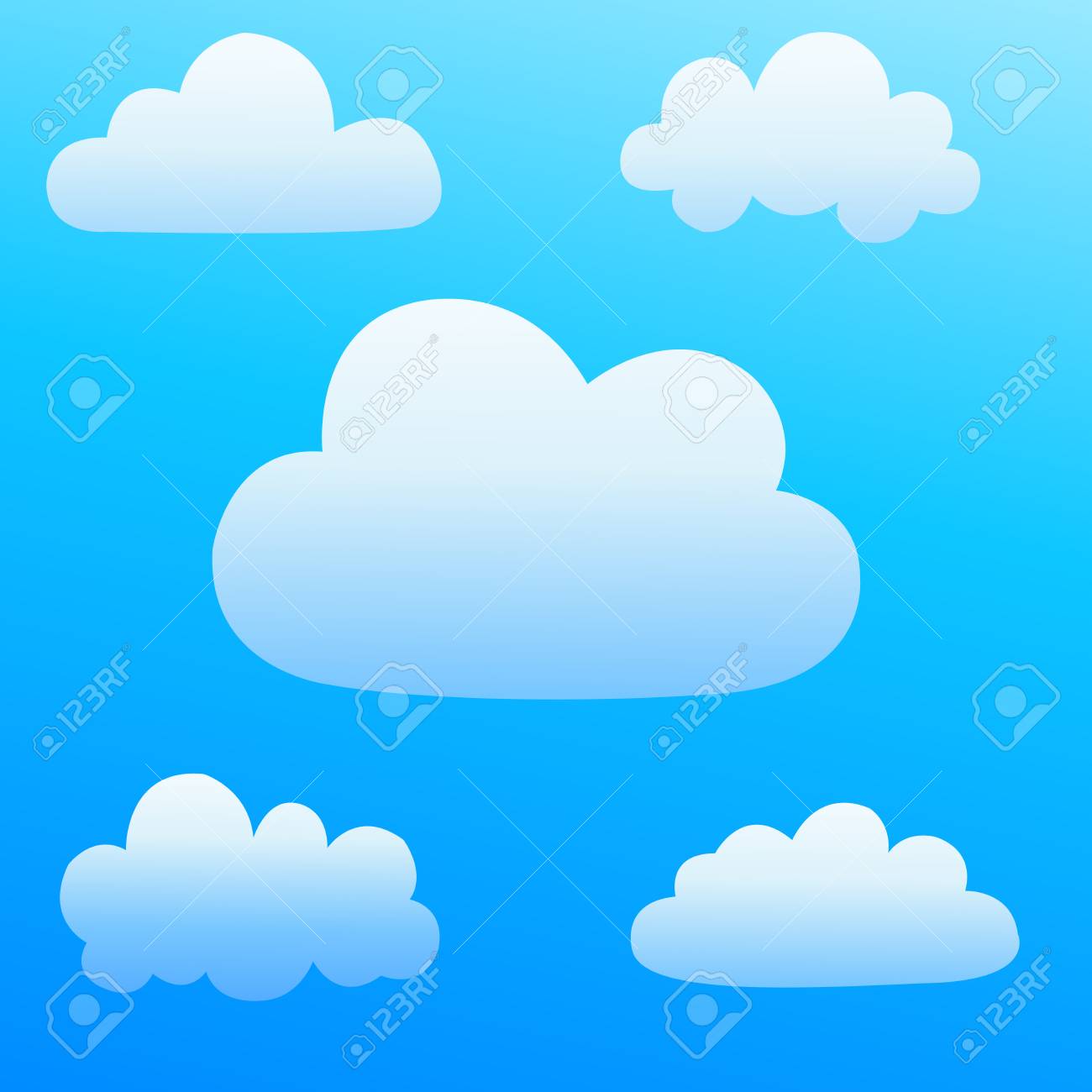 雲のイラストレーター のイラスト素材 ベクタ Image