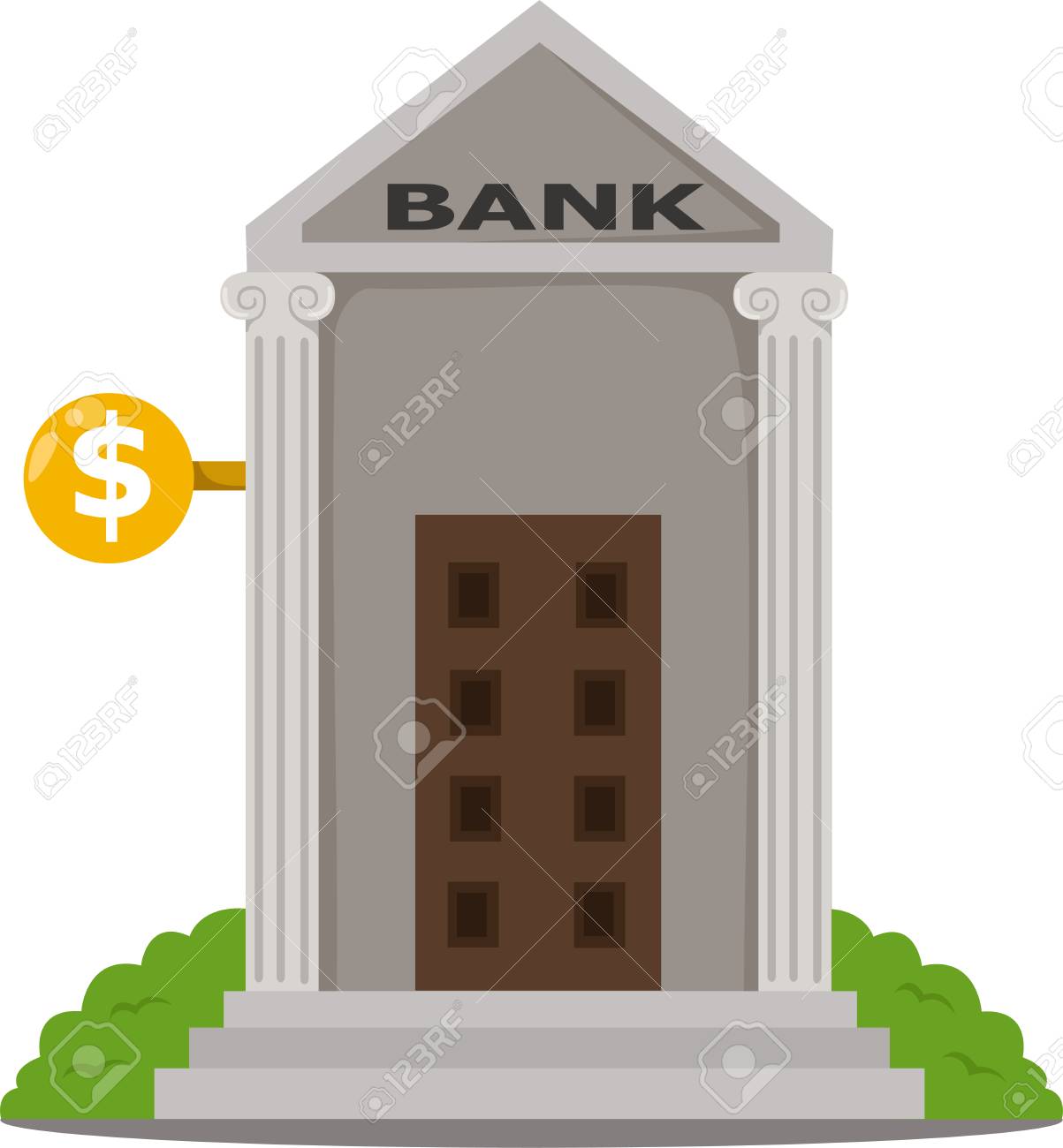 銀行の建物のイラストレーターのイラスト素材 ベクタ Image 34339883
