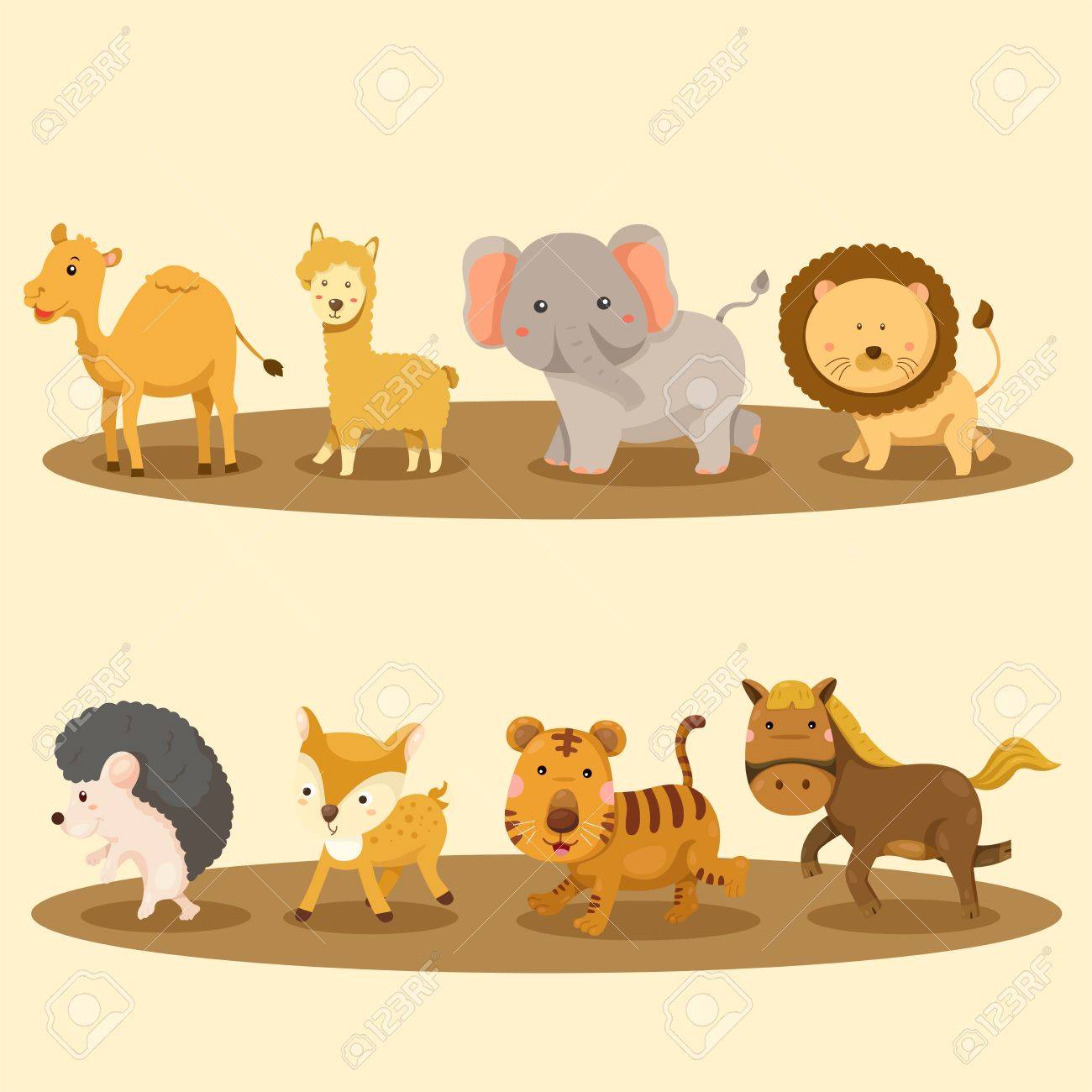 Illustrator Of Zoo Animals Royalty Free Cliparts Vectors And Stock Illustration Image