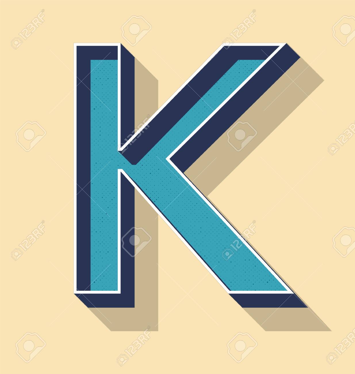 3d letter k retro vector text style fonts concept royalty free 3d letter fonts