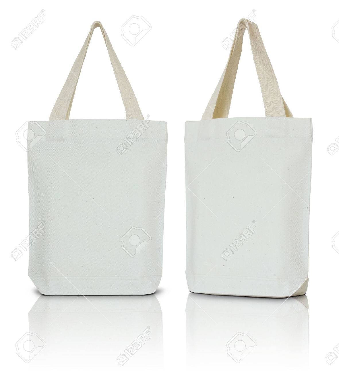 white fabric bag