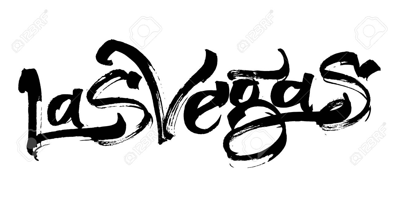 Las Vegas Modern Calligraphy Hand Lettering For Silk Screen