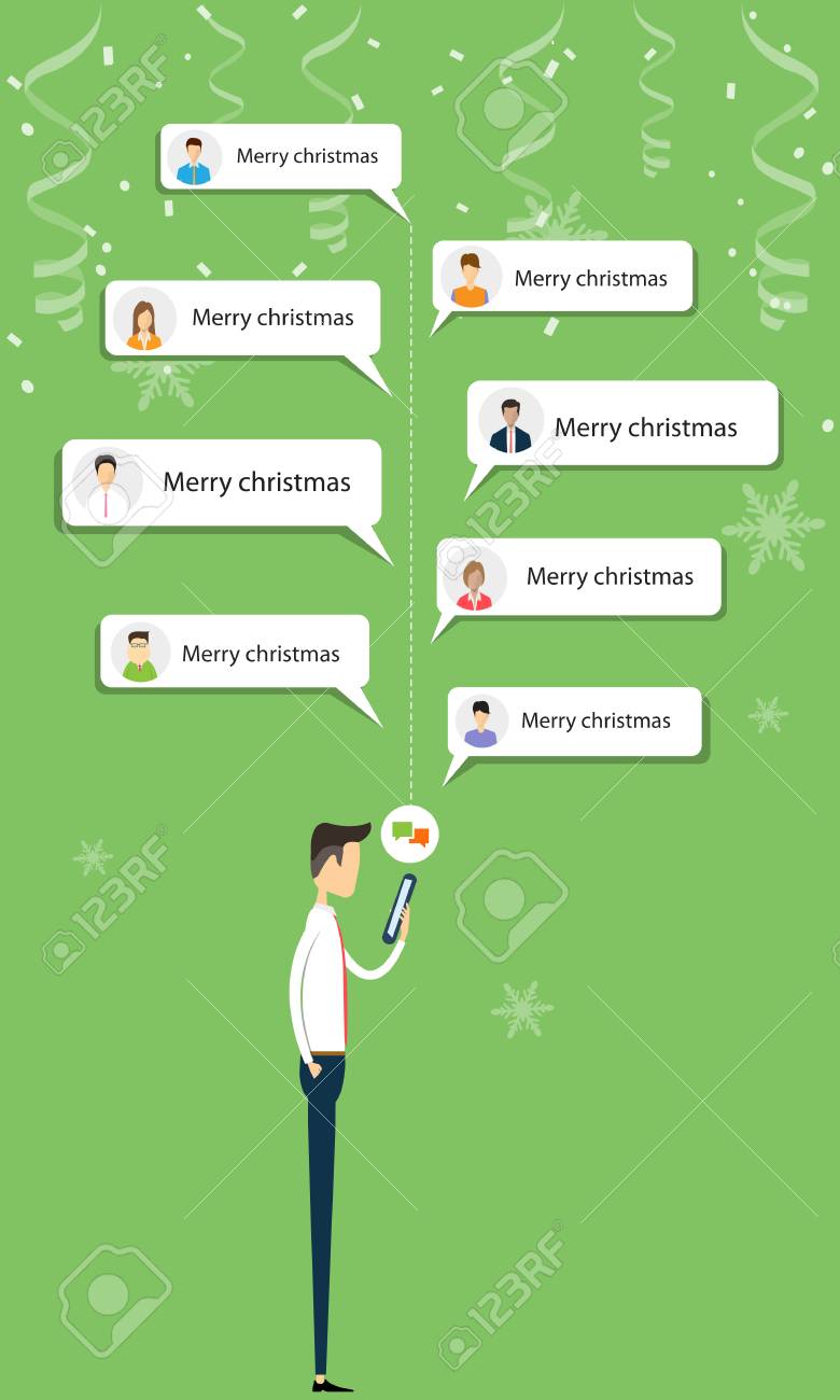 business man merry christmas