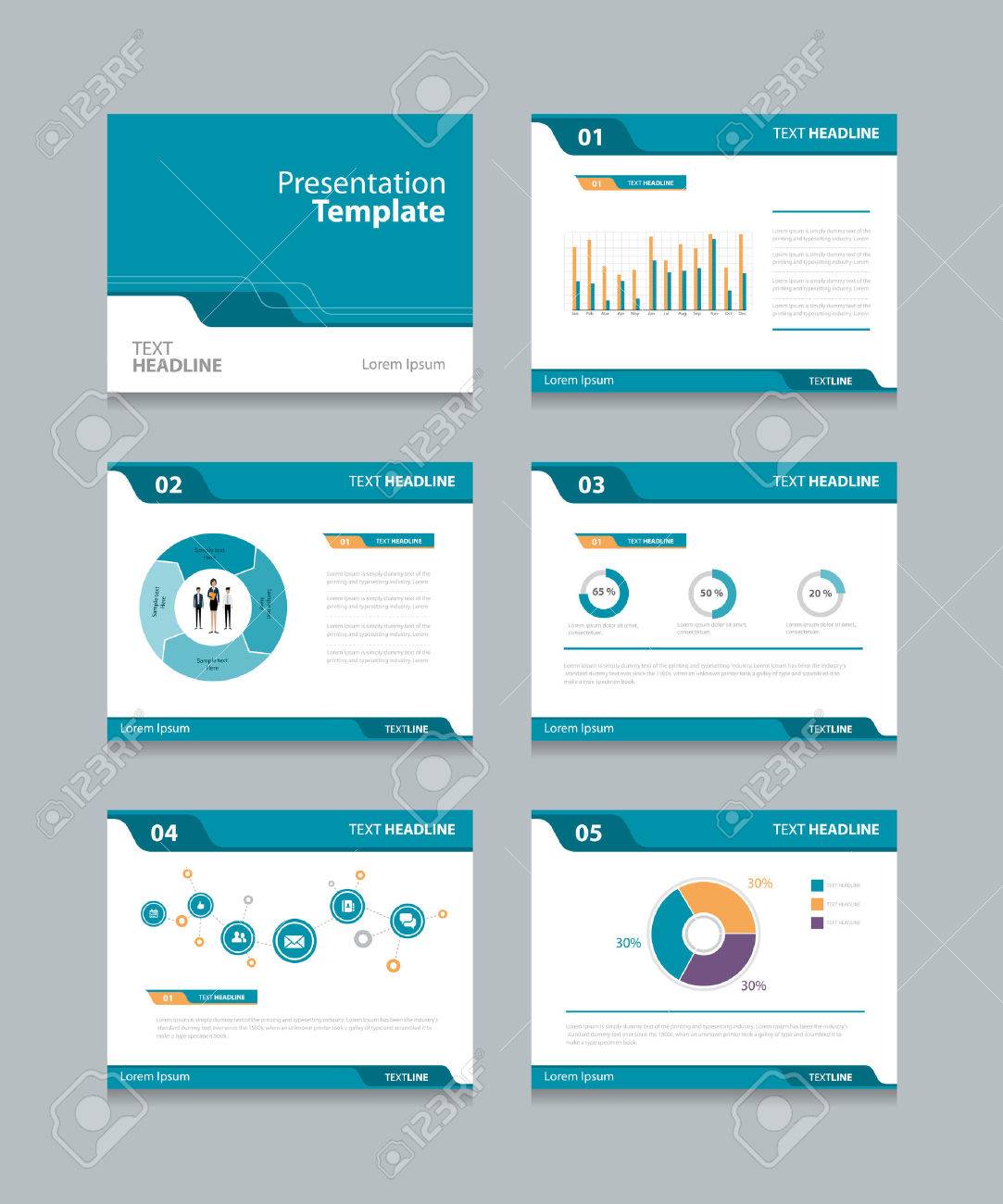 vector template presentation slides background design info graphs