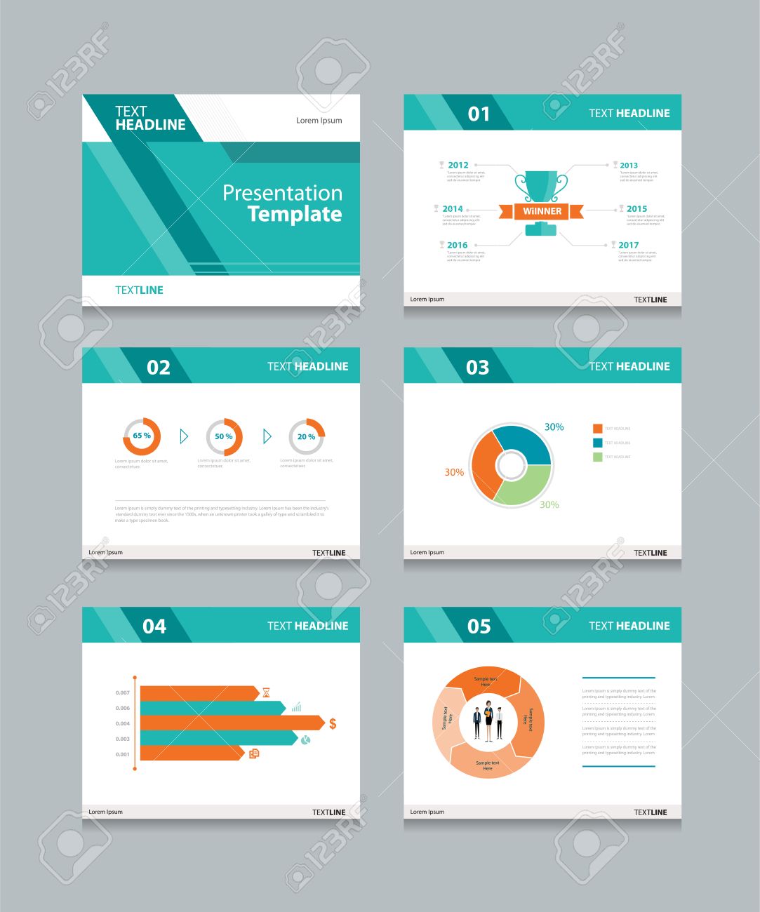 vector template presentation slides background design info graphs