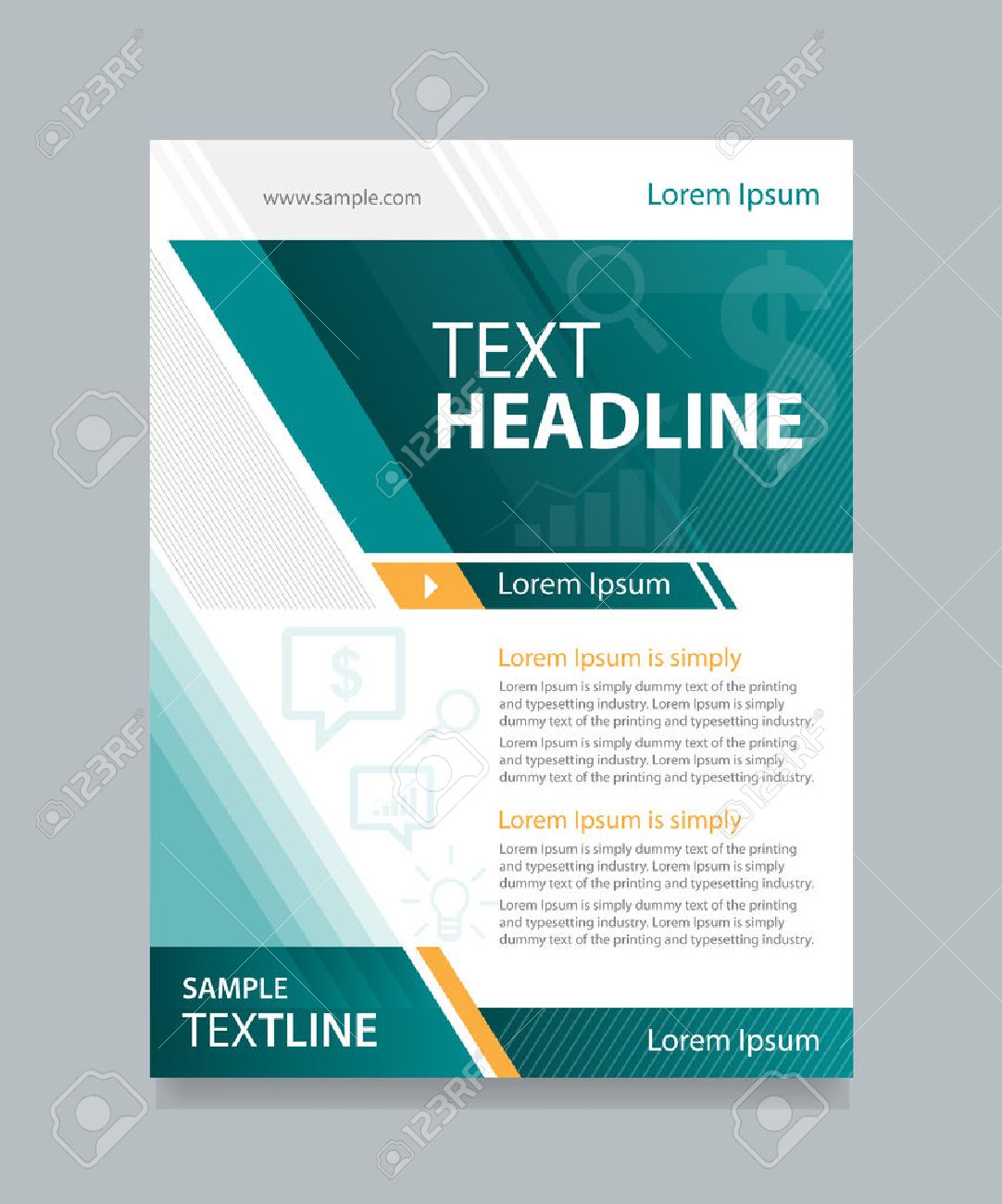 business brochure flyer design template royalty free cliparts