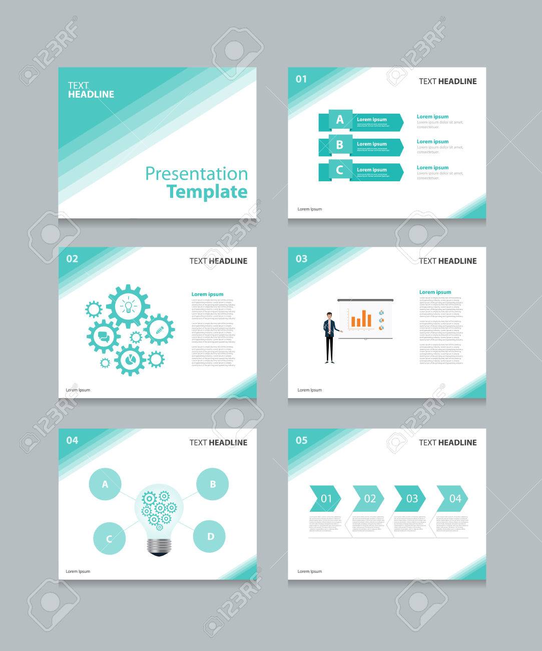 vector template presentation slides background design info graphs