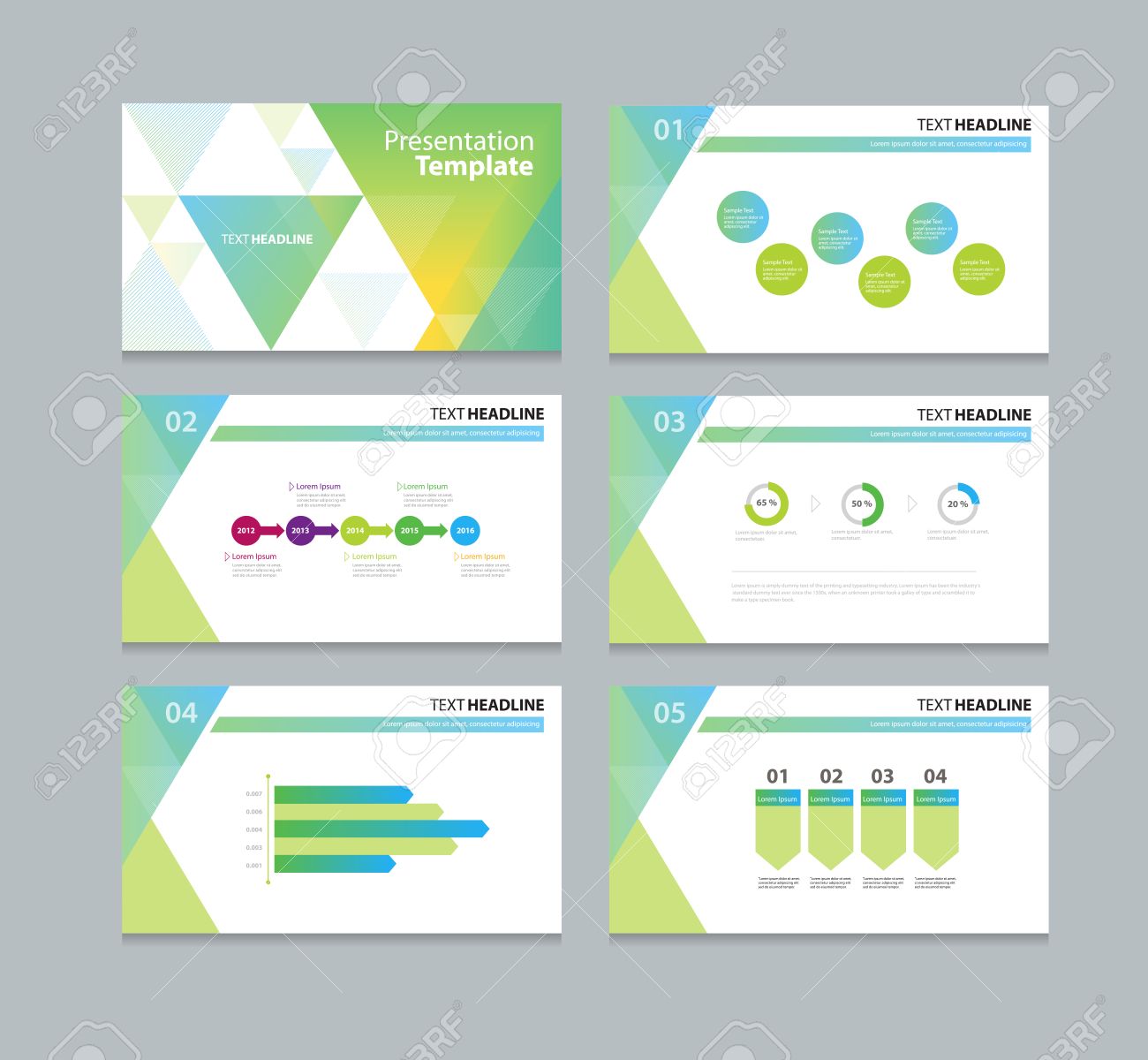 abstract business template presentation slide background design