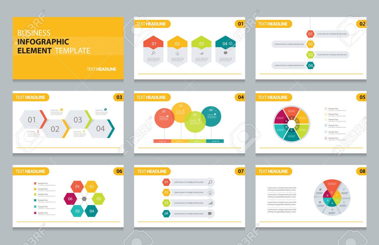business info graphic presentation element template royalty free