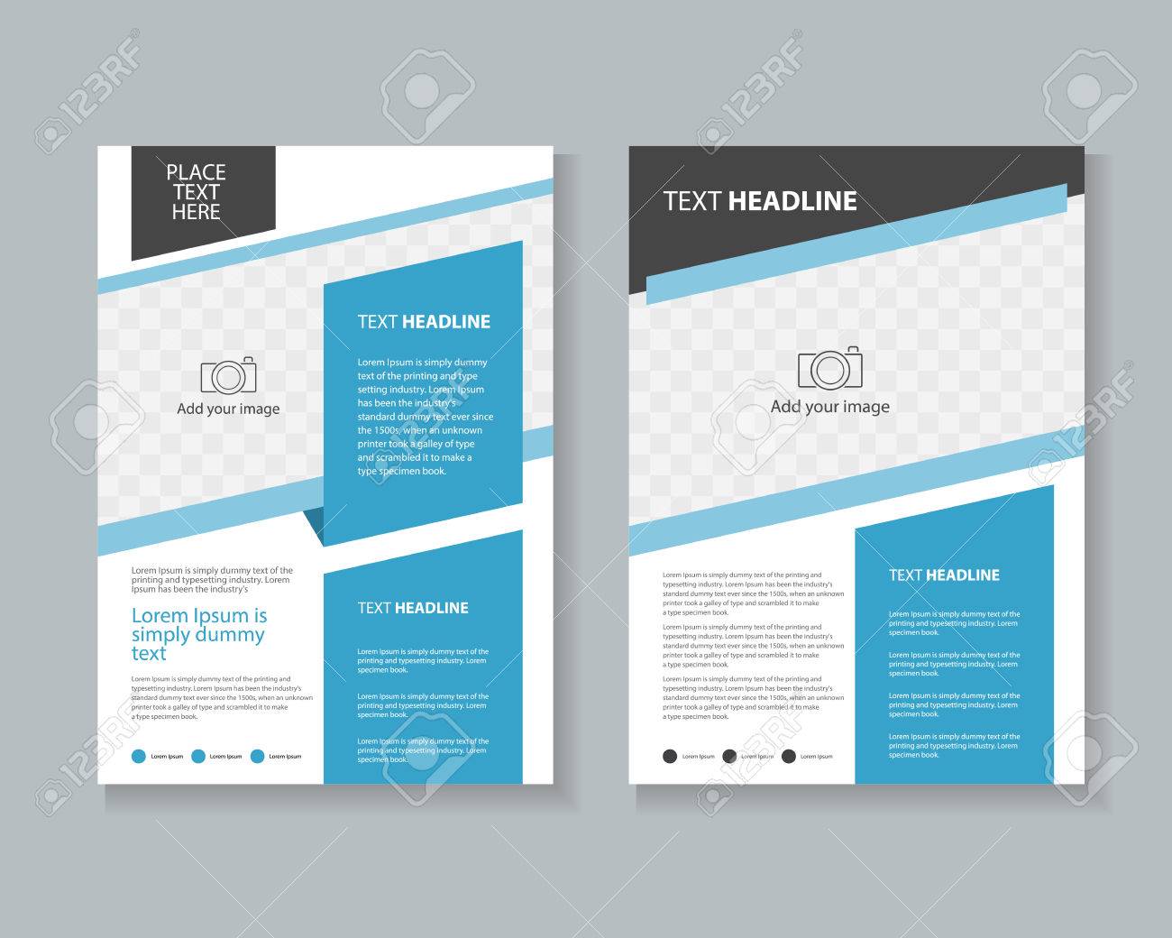 page brochure leaflet layout design template royalty free cliparts