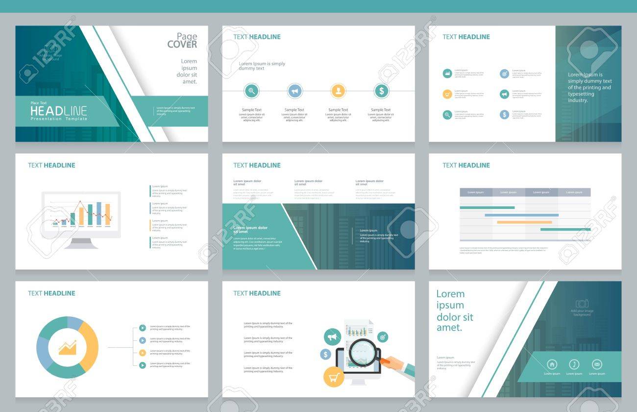 business presentation design template and page layout with cover