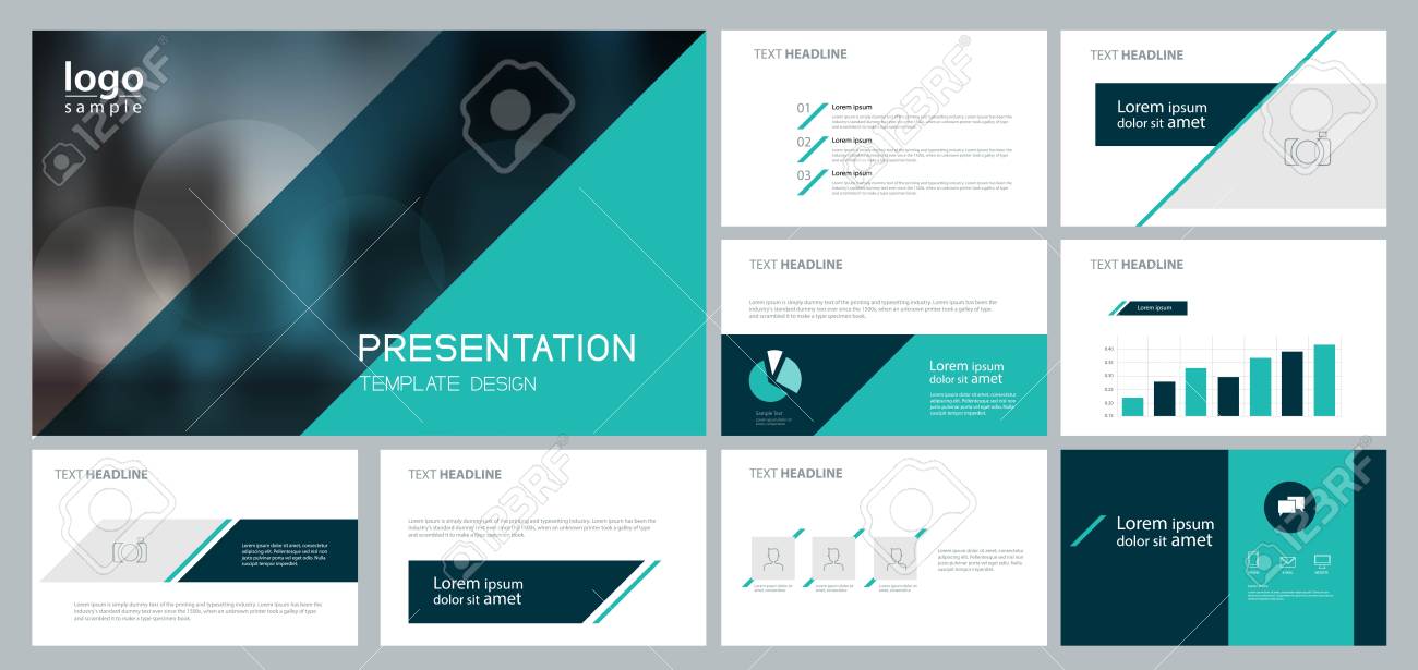 business presentation template design and page layout design