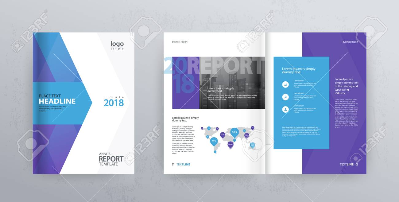 template layout design with cover page for company profile annual free company report