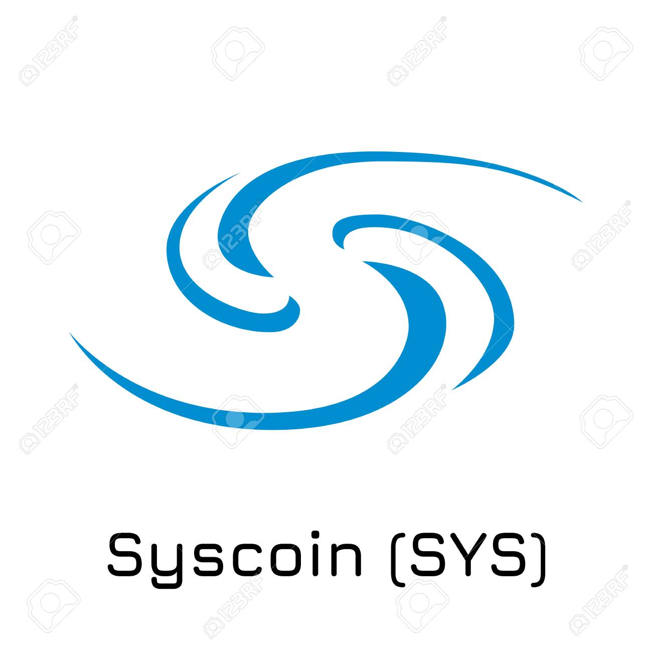 벡터 일러스트 레이 션 격리 된 흰색 배경에 암호 동전 아이콘 Syscoin (SYS)입니다. 암호문의 이름과 거래소의 짧은 거래  이름. 디지털 통화 로열티 무료 사진, 그림, 이미지 그리고 스톡포토그래피. Image 93631491