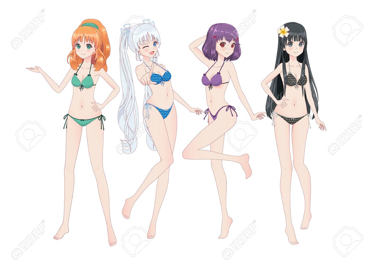 Group Of Beautiful Anime Manga Girls In Bikinis In Different Poses. Winks, Smiles Royalty Free SVG, Cliparts, Vectors, And Stock Illustration. Image 103279469. Group Of Beautiful Anime Manga Girls In Bikinis In Different Poses. Winks, Smiles Royalty Free SVG, Cliparts, Vectors, And Stock Illustration. Image 103279469.