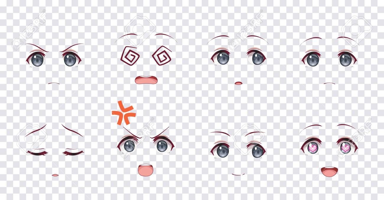 Real eyes of anime manga girls Royalty Free Vector Image