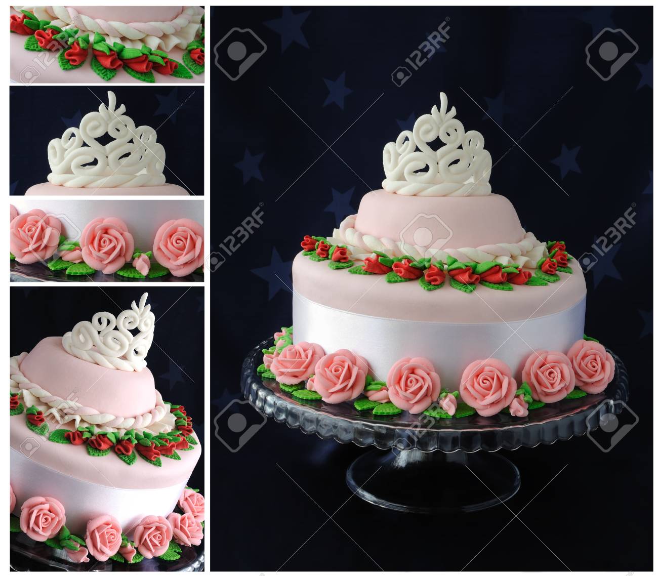 Gateau A La Princesse De Pate D Amande Banque D Images Et Photos Libres De Droits Image