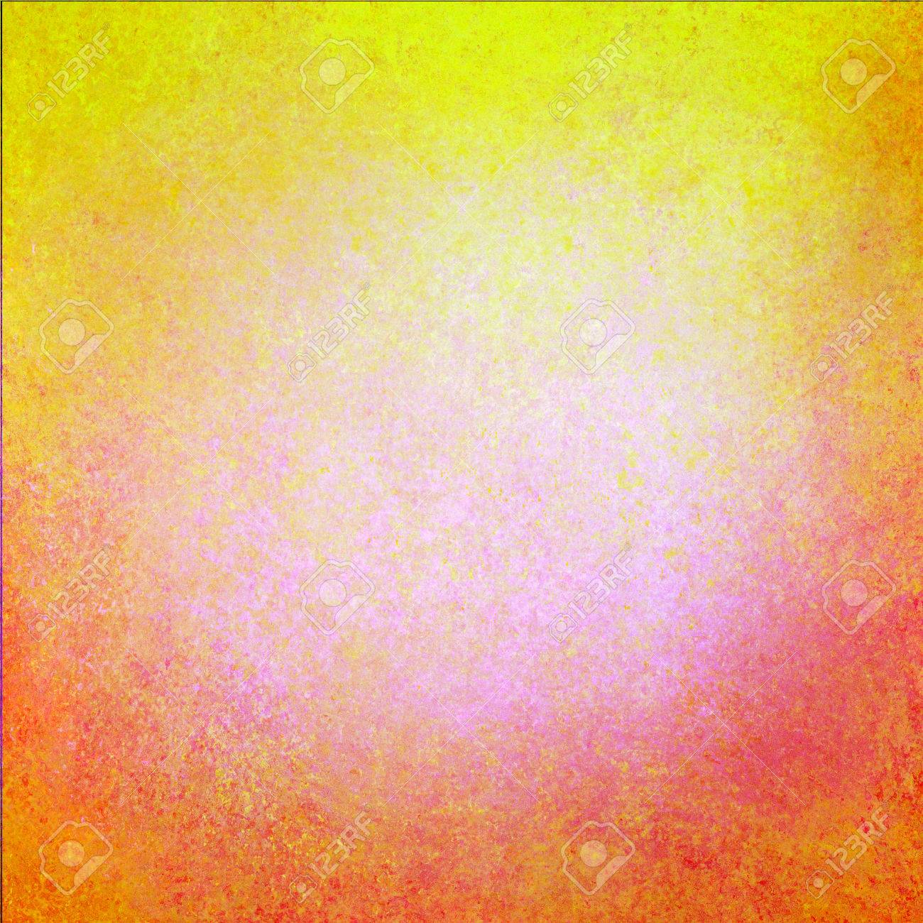 白とピンクのセンターとゴールドのアクセントの色と抽象的な黄色オレンジ背景 の写真素材 画像素材 Image