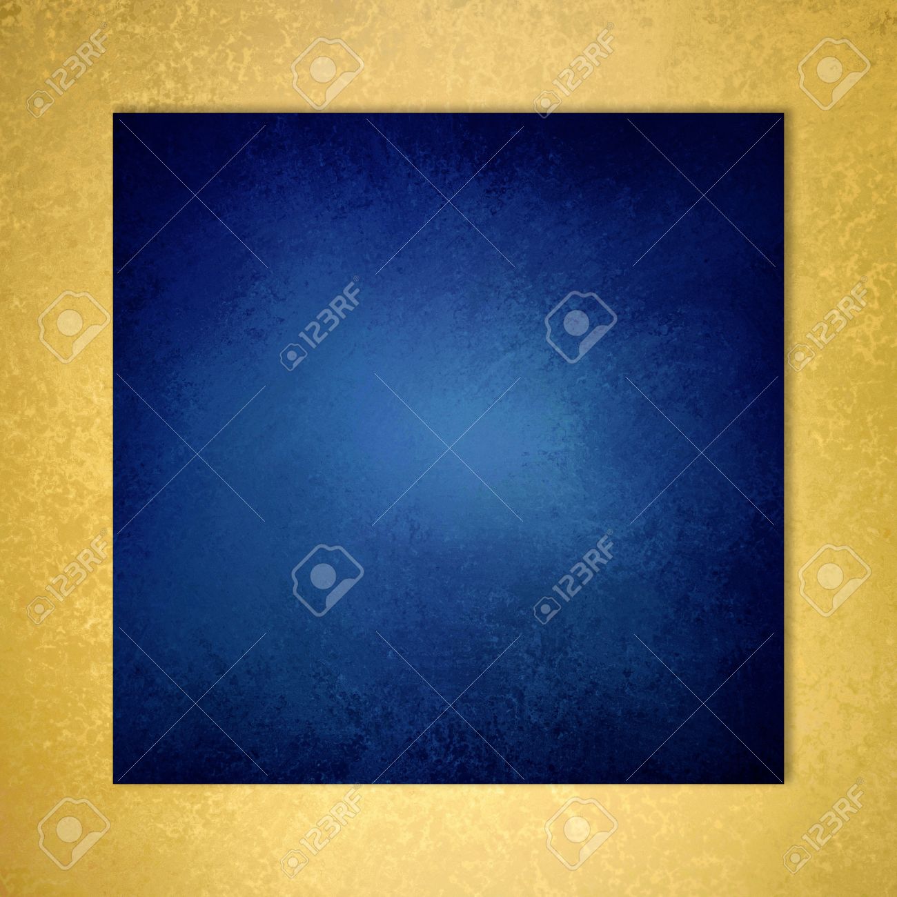 sapphire blue background with elegant metallic gold border and vintage distressed texture - 47624796 sapphire blue background with elegant metallic gold border and vintage distressed texture - 47624796