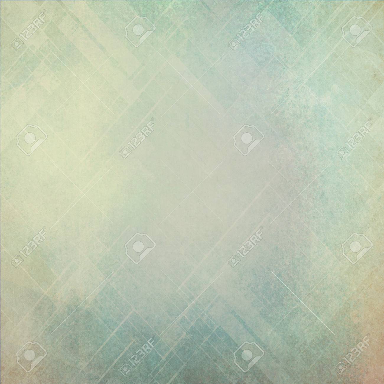 Faded Vintage Background In Yellowed Blue And Brown Colors Stock
