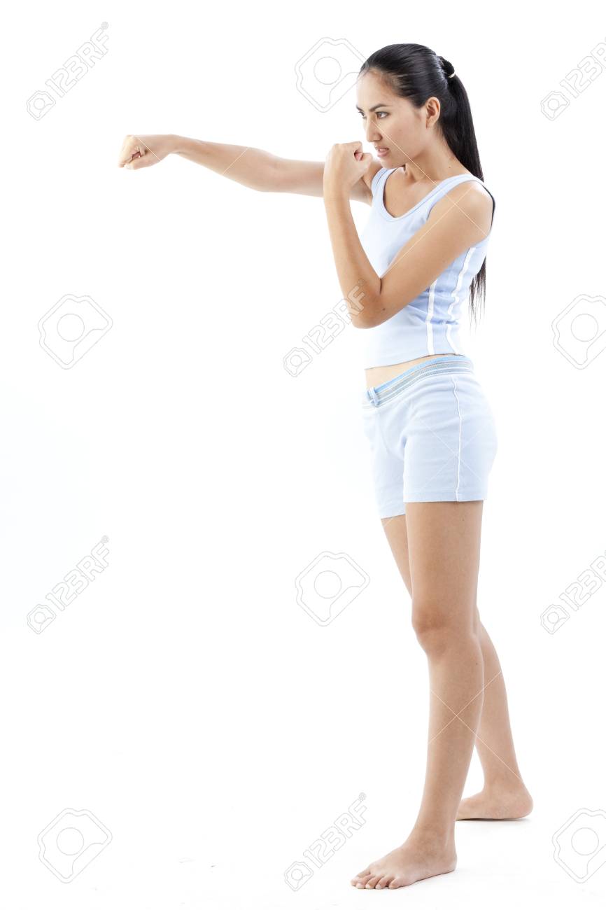 女性のキック ボクシング の写真素材 画像素材 Image