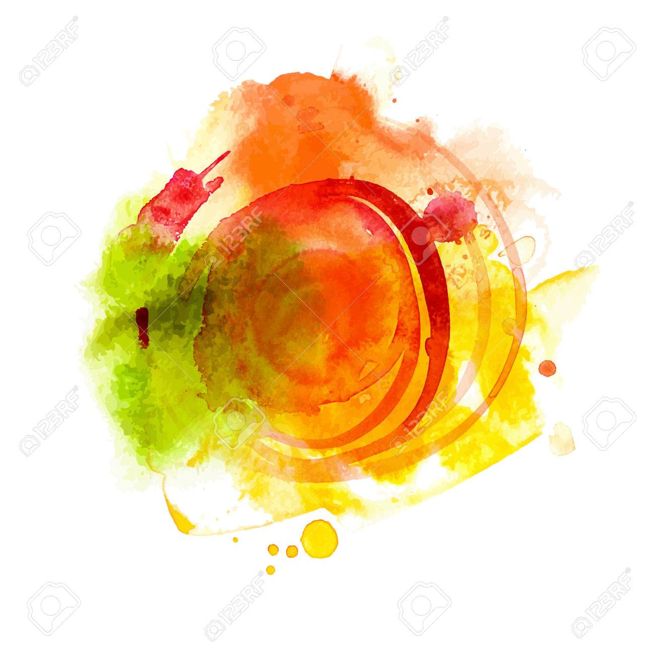 Watercolor splash banner with Enjoy life style message. Artistic background for Summer Design. Abstract illustration. - 44442398 Watercolor splash banner with Enjoy life style message. Artistic background for Summer Design. Abstract illustration. - 44442398