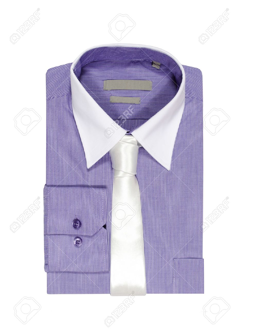 Purple shirt white collar Clearance