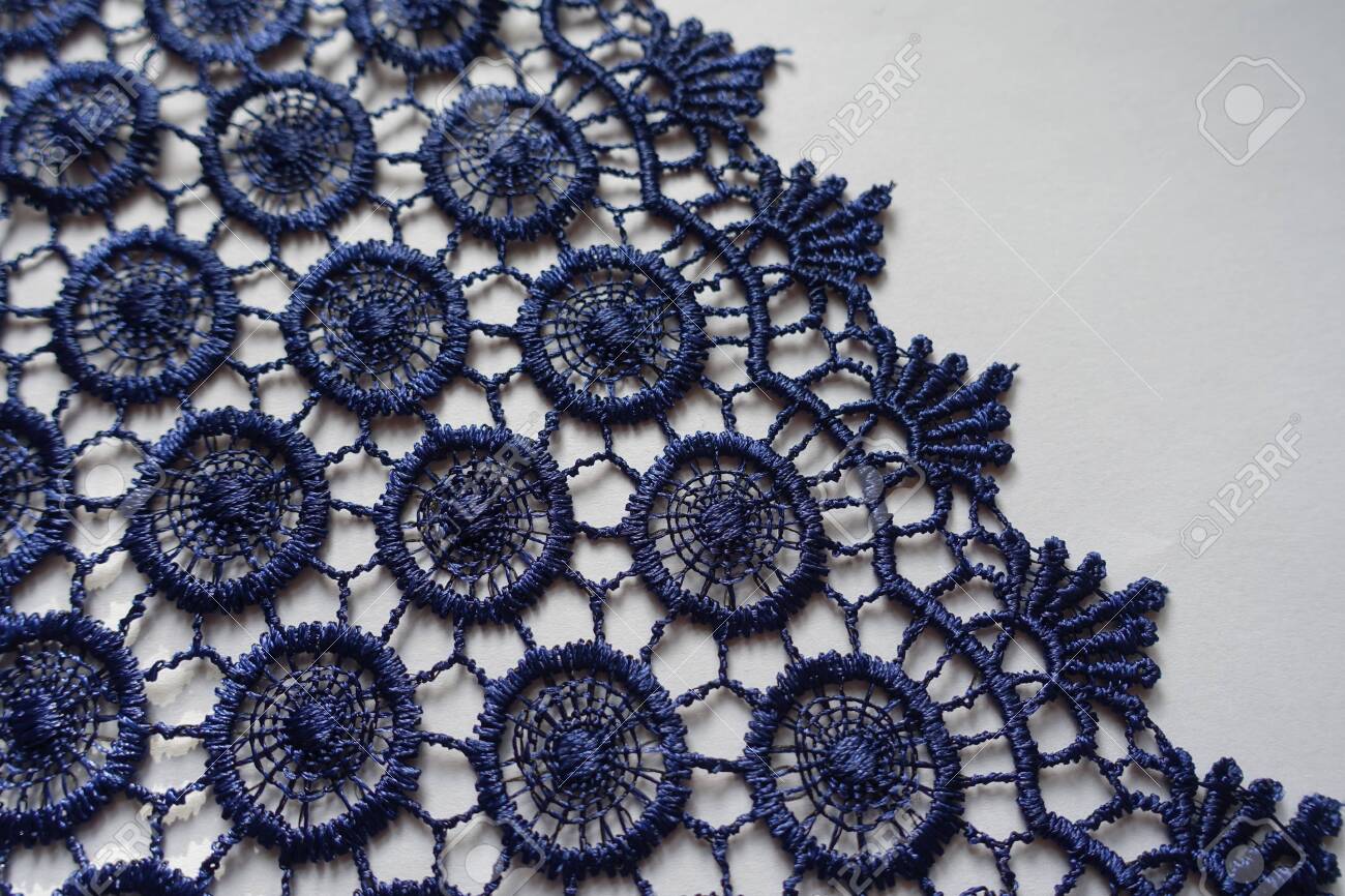 midnight blue lace fabric