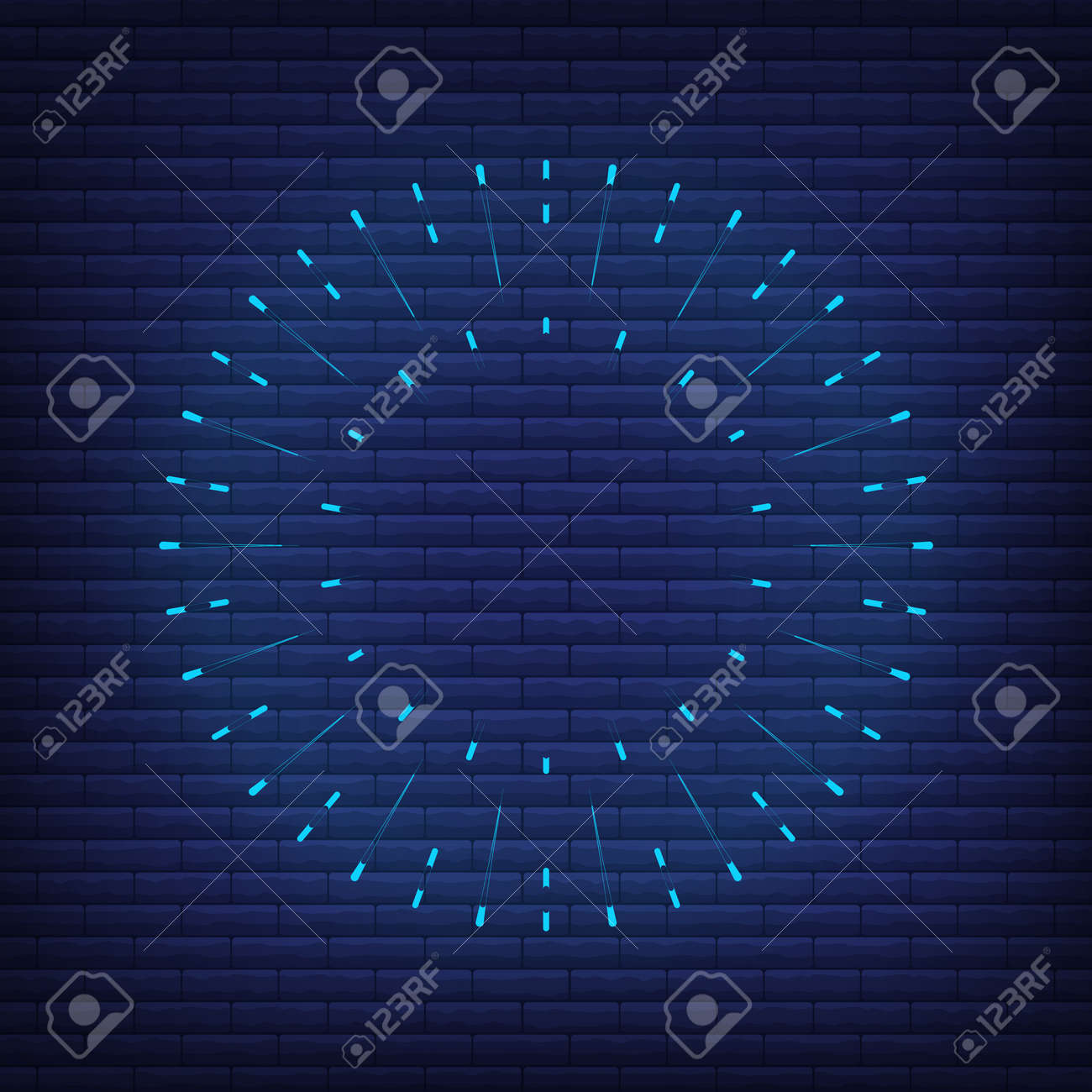 Retro design light sunburst neon style glow geometric shape, vintage rays sunlight explosion icon concept vector illustration, isolated on black wall. Minimal blue firework burst label, sunbeam badge. - 168394801 Retro design light sunburst neon style glow geometric shape, vintage rays sunlight explosion icon concept vector illustration, isolated on black wall. Minimal blue firework burst label, sunbeam badge. - 168394801