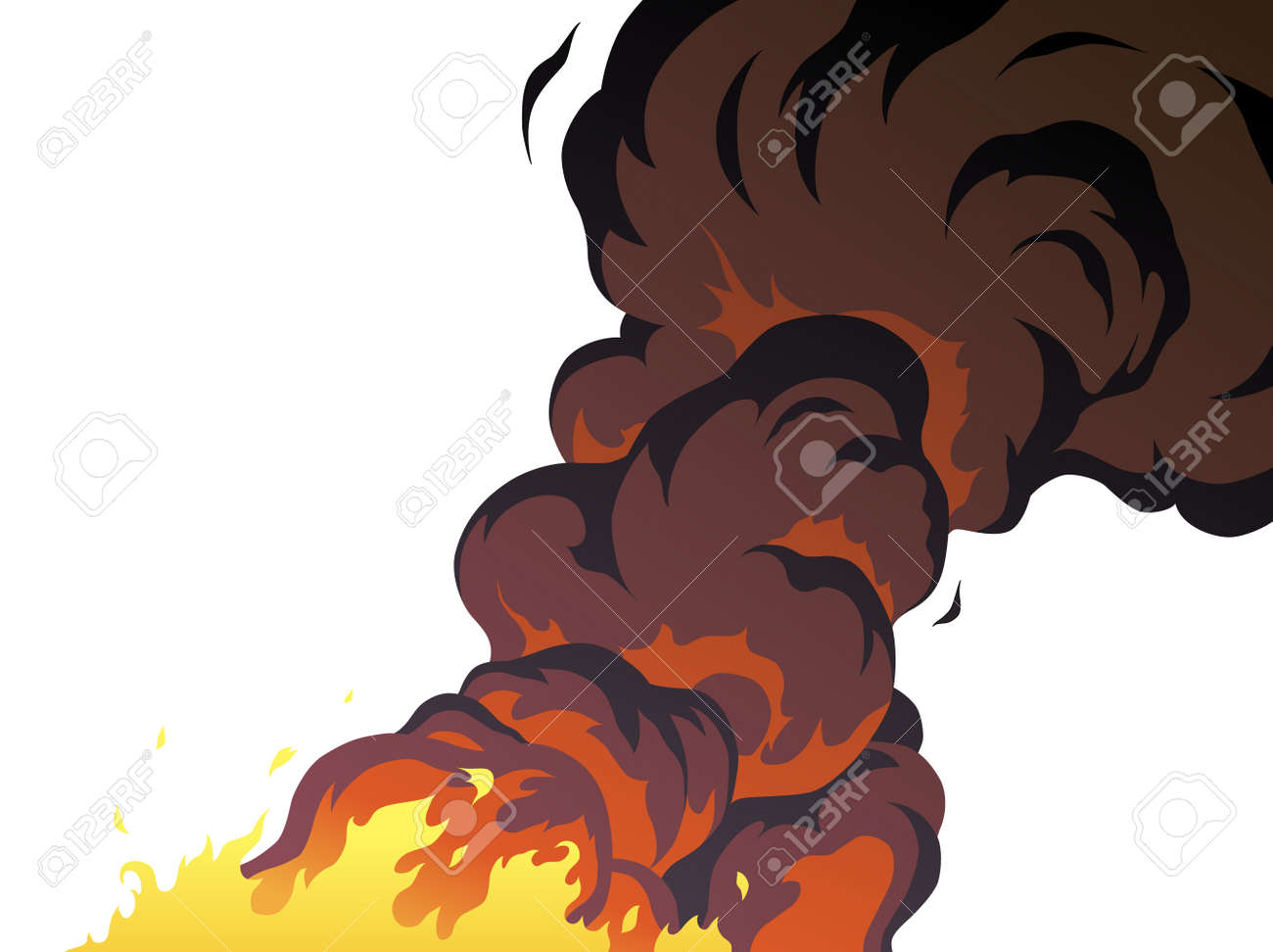 Explosion, Flaming Smoke. Royalty Free SVG, Cliparts, Vectors, and Stock  Illustration. Image 180892283., image size:1300x972