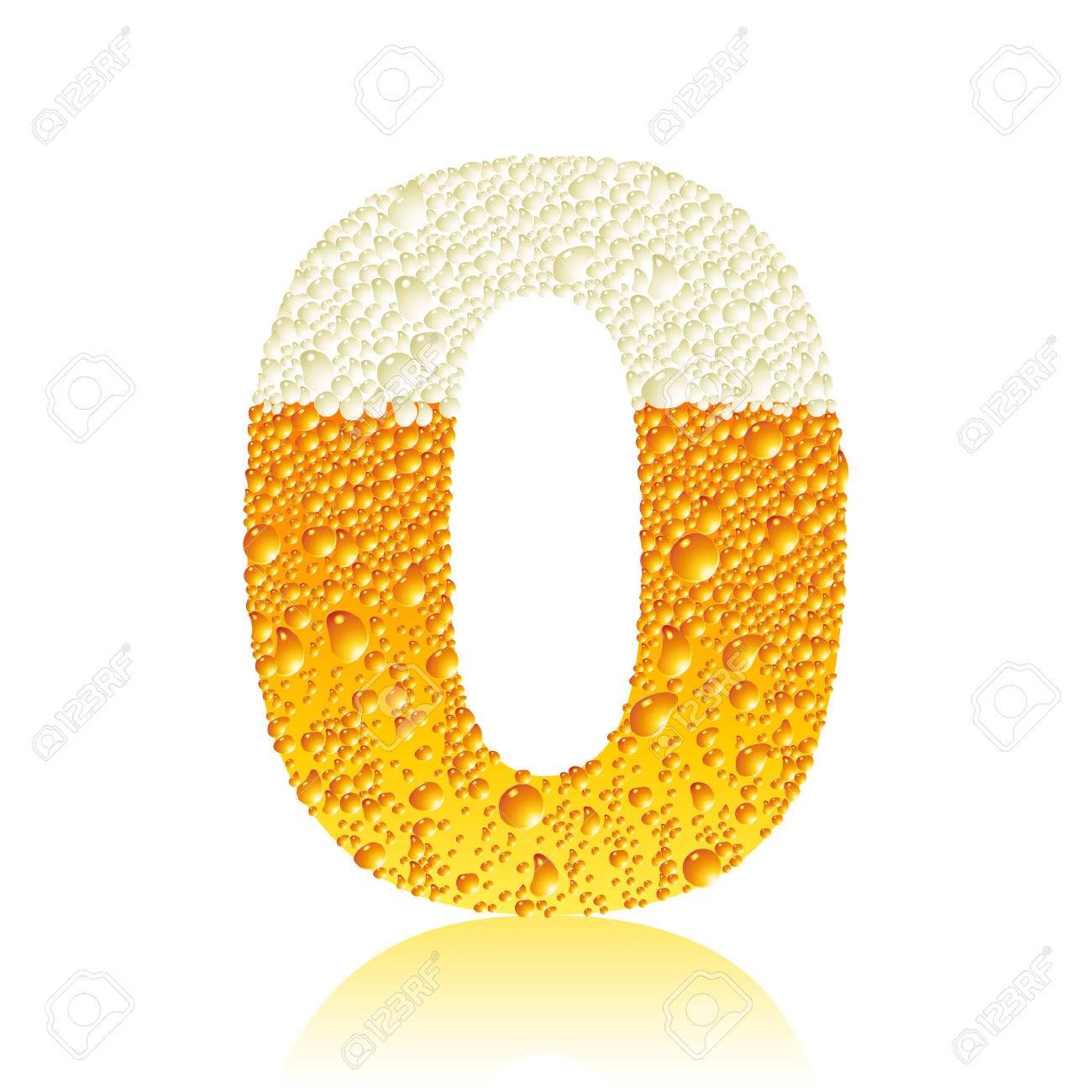 ビールの泡と数字 0のイラスト素材 ベクタ Image ビールの泡と数字 0のイラスト素材 ベクタ Image