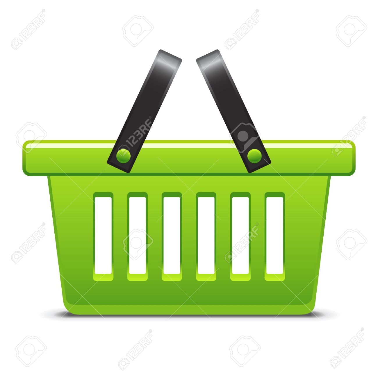 green basket icon royalty free cliparts vectors and stock