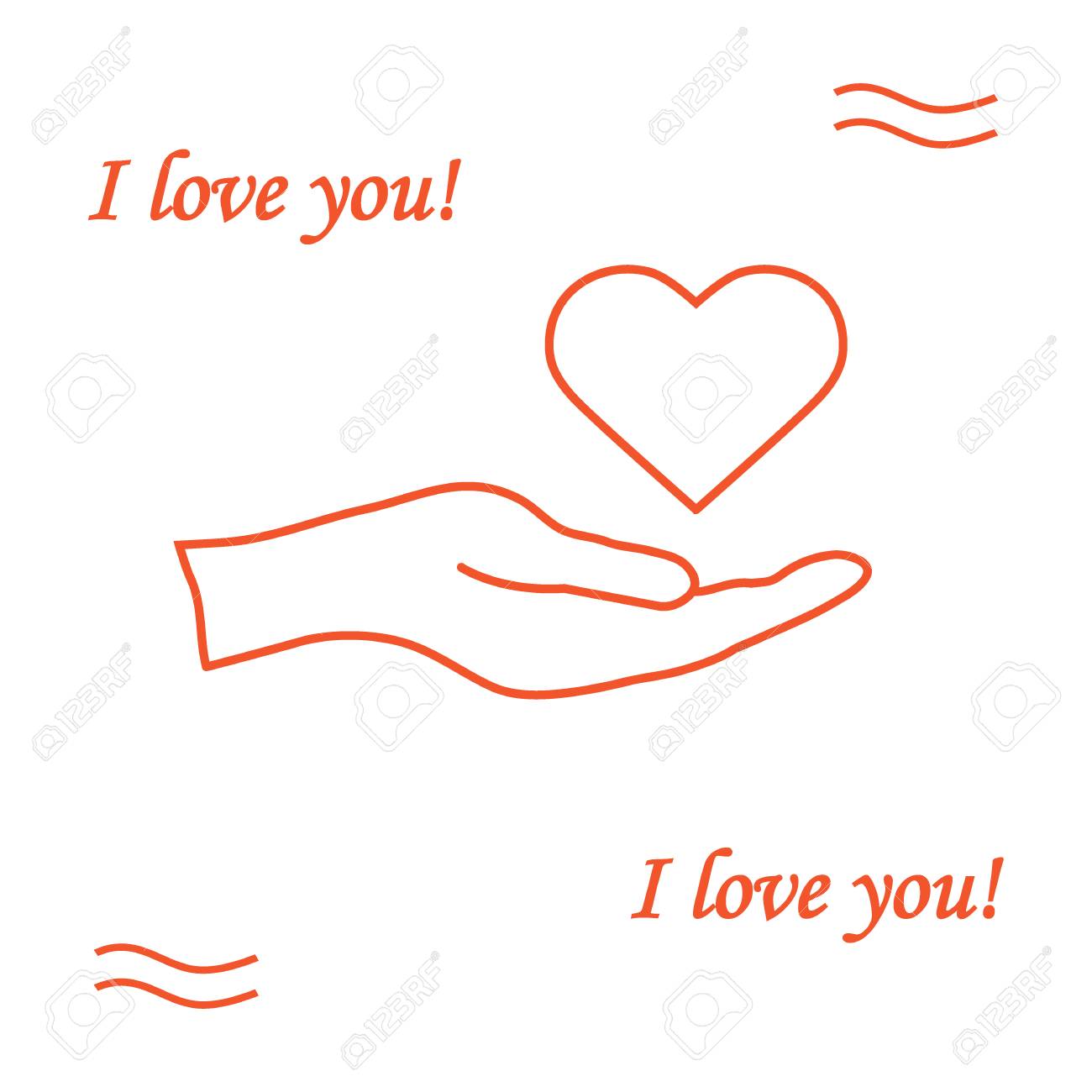 イラスト手はハートを握る のイラスト素材 ベクタ Image