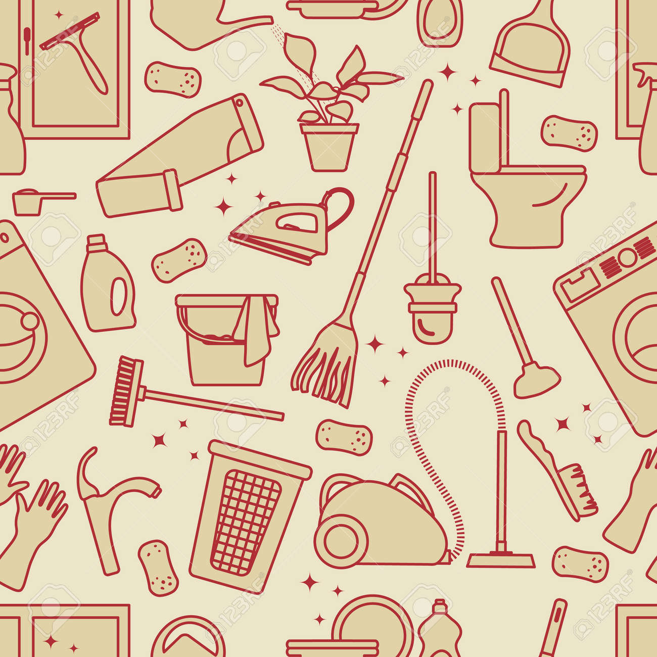 Vector Seamless pattern Illustration Cleaning Maid service Housekeeping Washing machine Mop Watering can Iron Vacuum cleaner Professional hygiene service for domestic household chores Design Print - 170255049 Vector Seamless pattern Illustration Cleaning Maid service Housekeeping Washing machine Mop Watering can Iron Vacuum cleaner Professional hygiene service for domestic household chores Design Print - 170255049