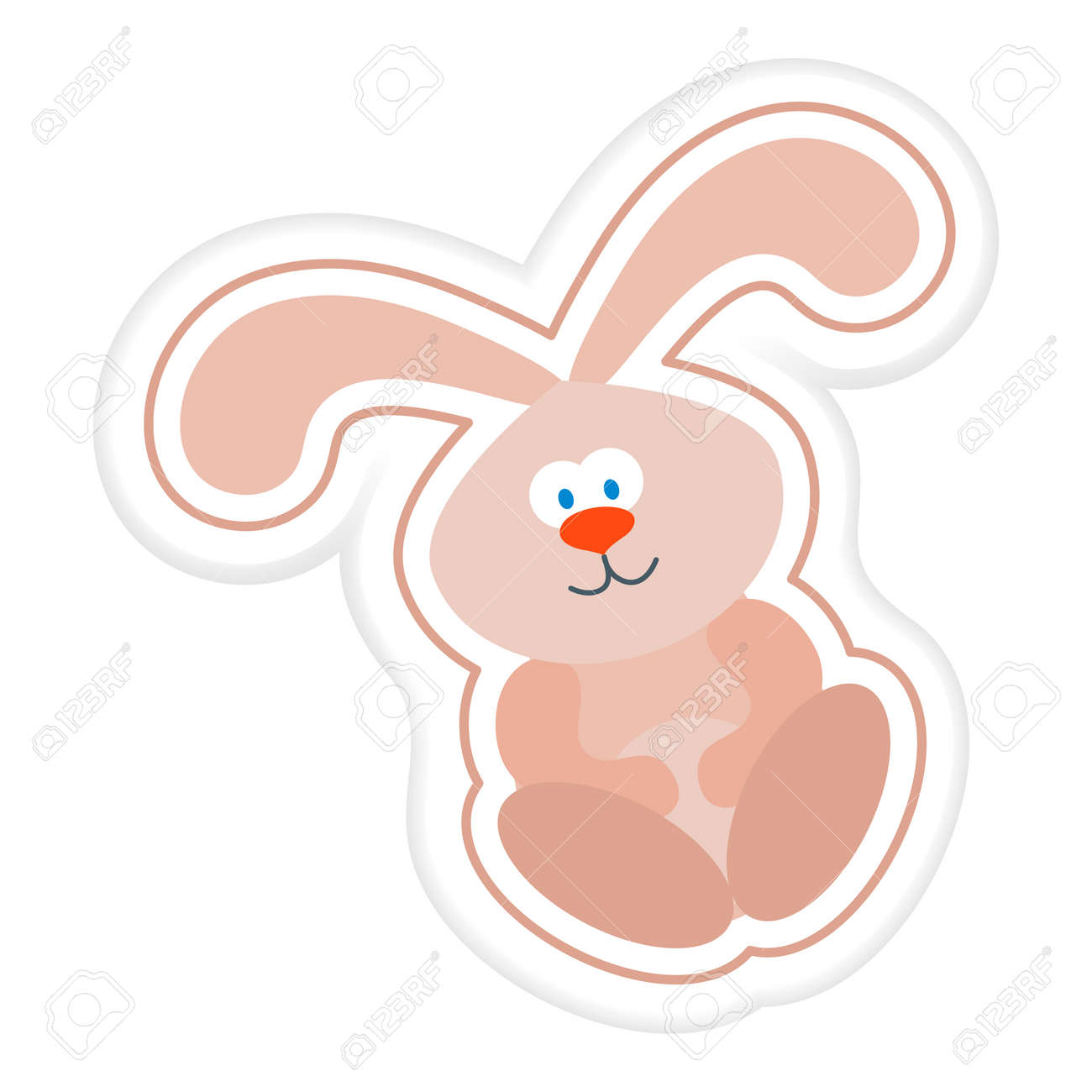 Vector illustration Kid toys Sticker Hare rabbit Bunny Primary school, elementary grade, kindergarten. Happy childhood. Activity. Game. Play. Design for print - 170250327 Vector illustration Kid toys Sticker Hare rabbit Bunny Primary school, elementary grade, kindergarten. Happy childhood. Activity. Game. Play. Design for print - 170250327