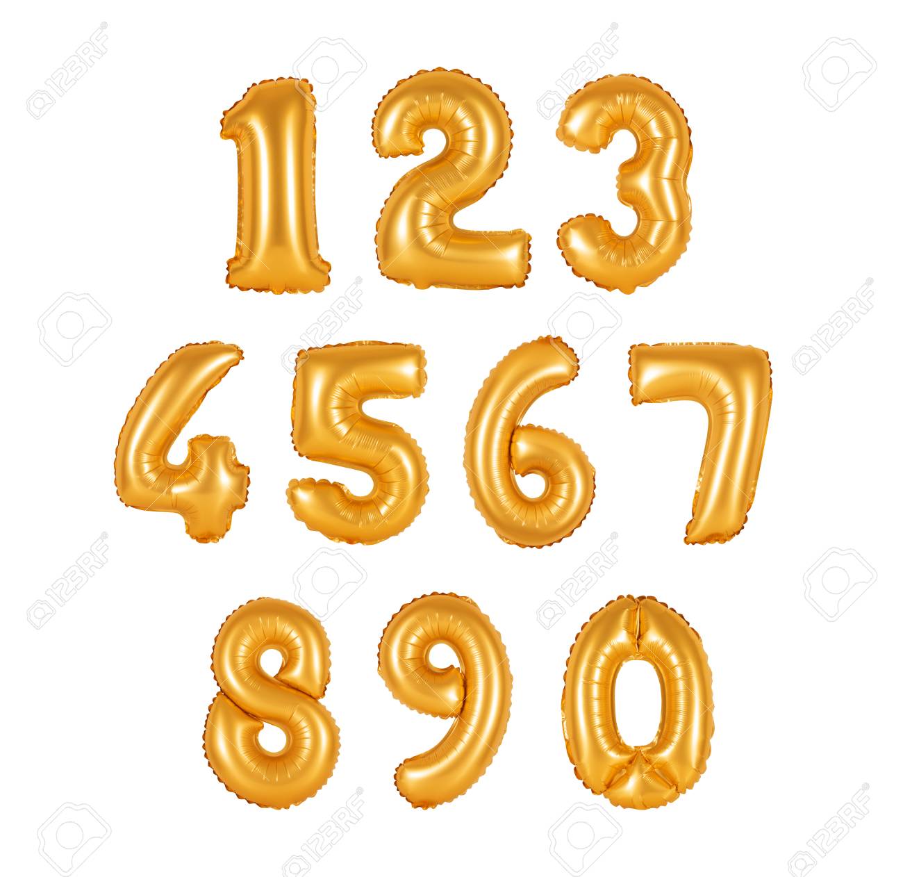 colored number balloons