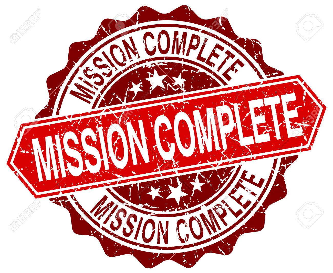 mission complete red round