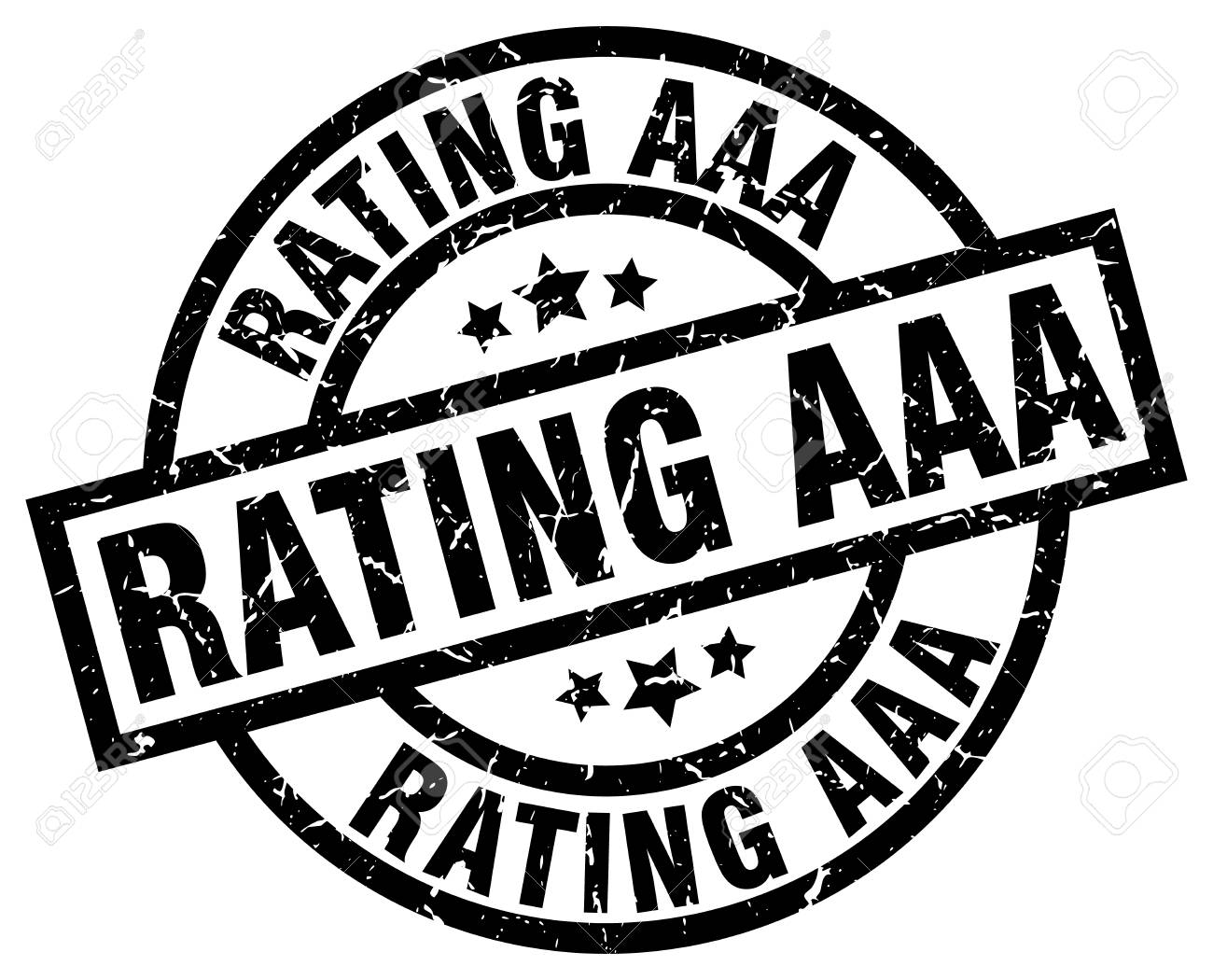 黒グランジ スタンプ ラウンド a を評価 のイラスト素材 ベクタ Image