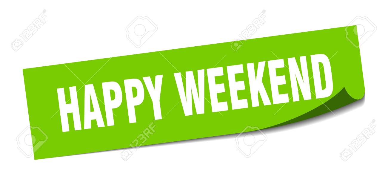 즐거운 주말 스티커 행복한 주말 광장 격리 기호 즐거운 주말 보내세요 로열티 무료 사진, 그림, 이미지 그리고 스톡포토그래피.  Image 126604786