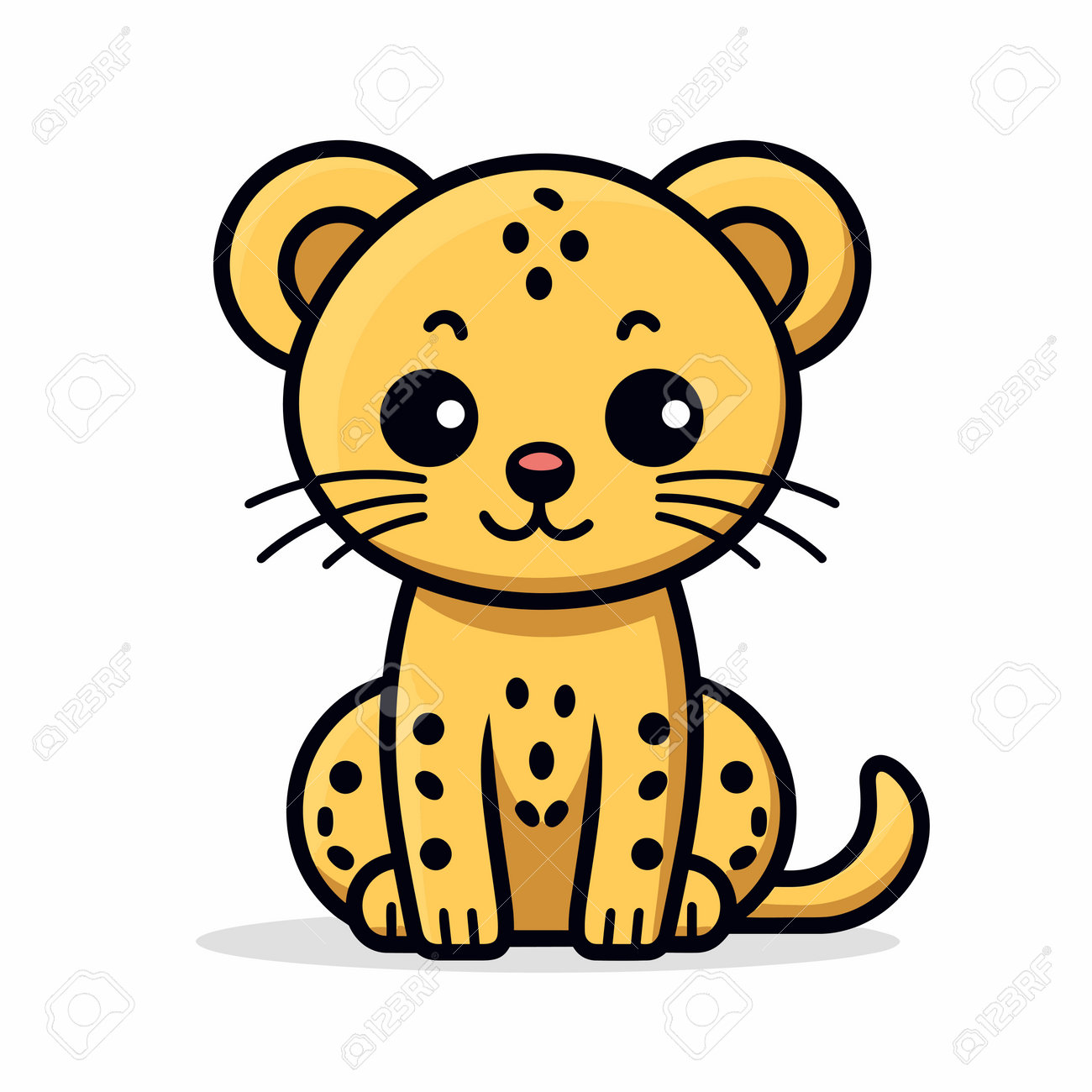 Cheetah Hand-drawn Comic Illustration. Cheetah. Cute Vector Doodle Style  Cartoon Illustration Royalty Free SVG, Cliparts, Vectors, and Stock  Illustration. Image 210007209., image size:1300x1300
